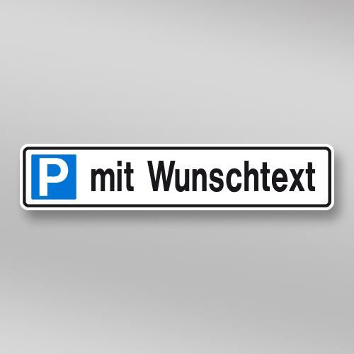 Parkplatzschild 52 x 11cm STABIL m Kundenparkplatz 4 Bohrlöchern 