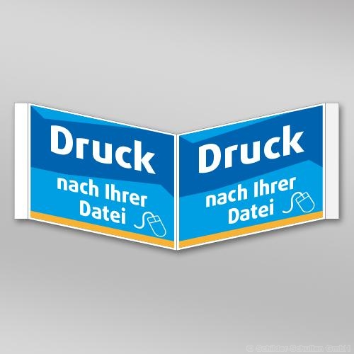 Nasenschild - Faltschild 1400x500mm mit Logo IMM.002.2